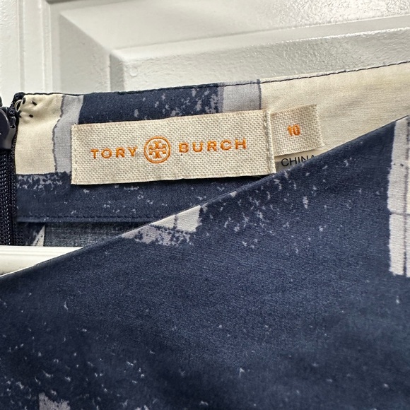 Tory Burch navy block shift dress with pockets - Picture 2 of 3
